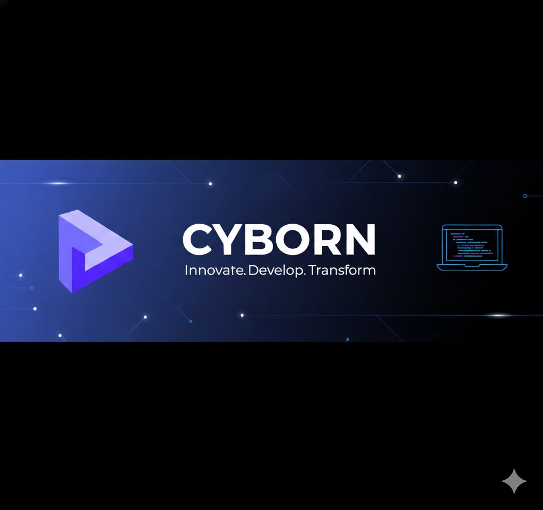 Cyborn abstract technology banner
